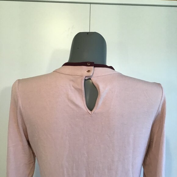 Chima Pink Knit Sweater with Neck Tie Size L - Picture 5 of 14